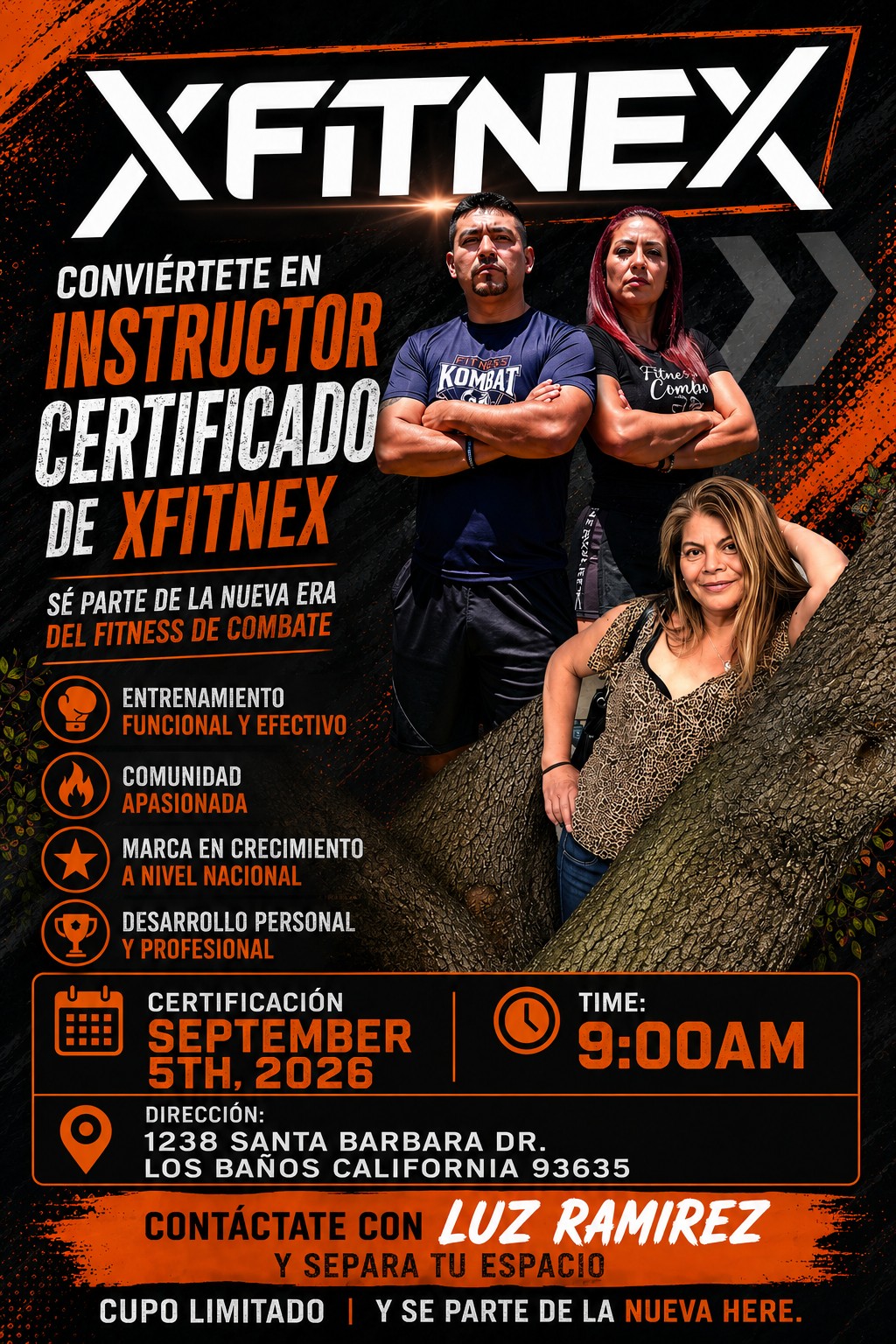 Certificación XFITNEX — September 5th, 2026 en Los Baños, California